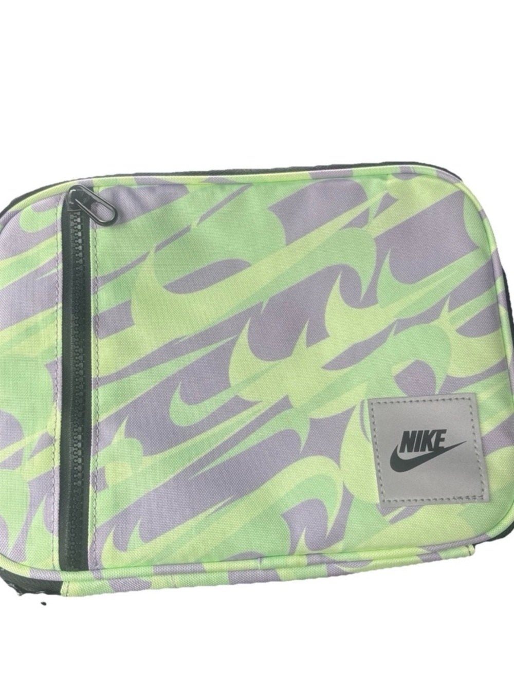 Nike Hard shell Lunch Box lime Green and Light purple